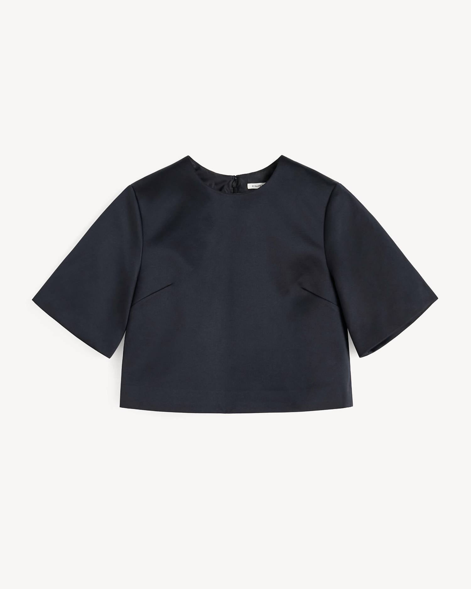 BY MALENE BIRGER Hania Cropped Top in black - women's shirt - view 4