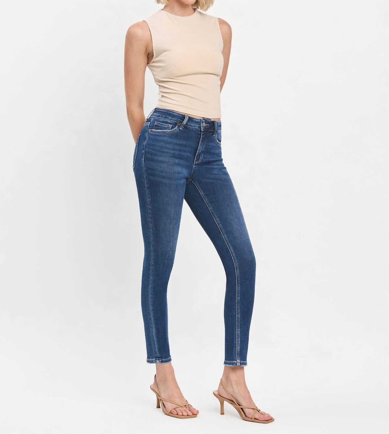 VERVET BY FLYING MONKEY Benda Jeans in denim - women's pants - alternate view