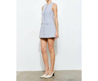 Loucia - Lenore Button Front Sleeveless Mini Dress