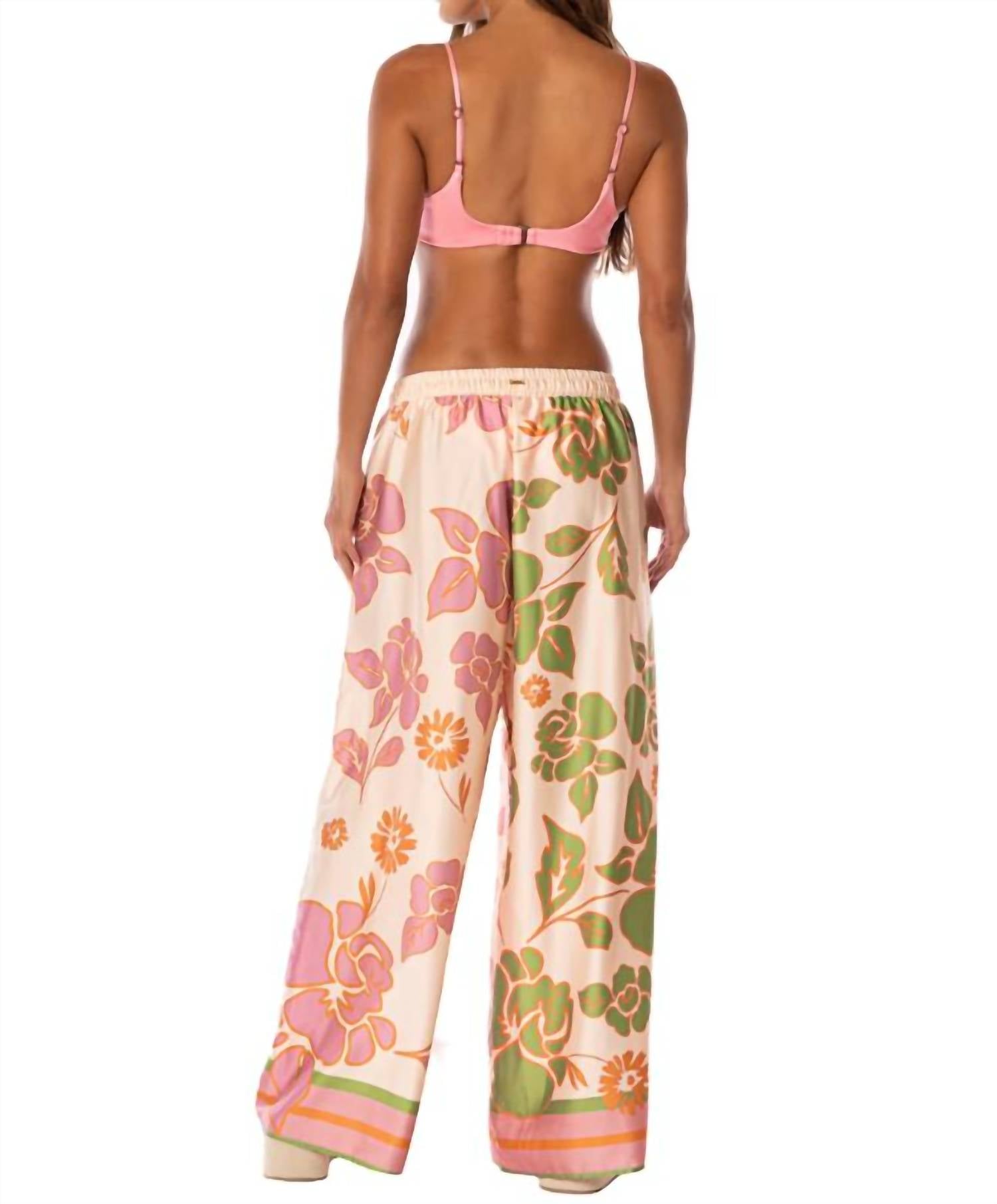 MAAJI Floating Blooms Ophelia Pants in multi - women's pants - detail view