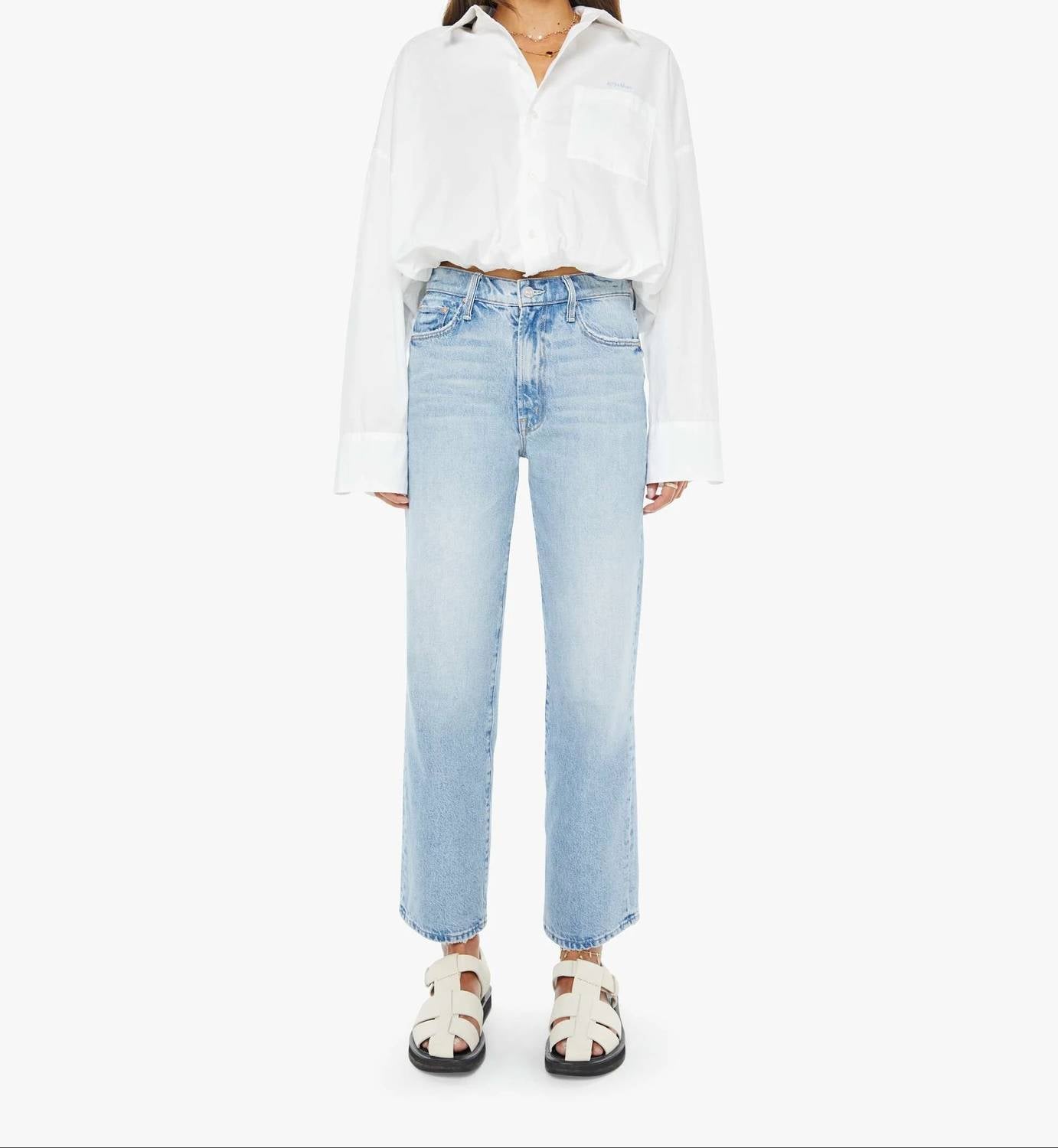 Mother - Rambler Zip Flood High-rise Jeans