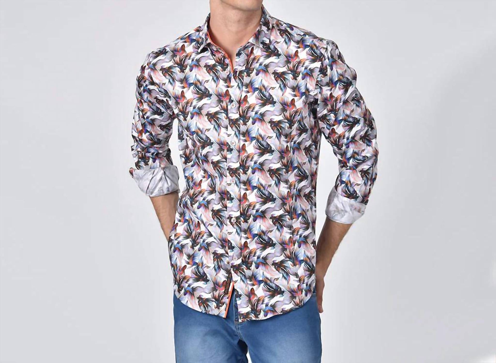 Eight X - Vibrant Betta Button Down Shirt