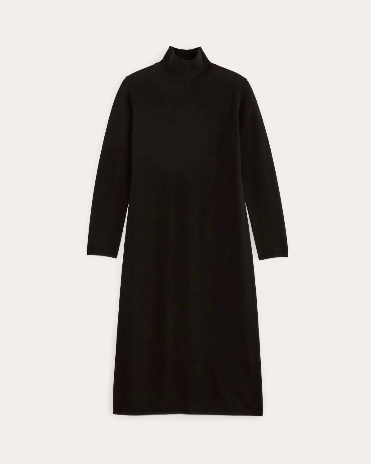 Everlane Turtle Neck Midi Dress in black - women's dress - view 5
