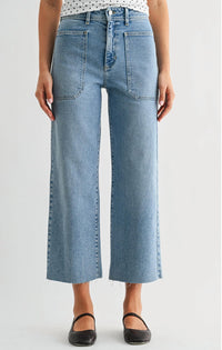 JUST BLACK DENIM Judy High Rise Utility Jean in light denim - women's jeans