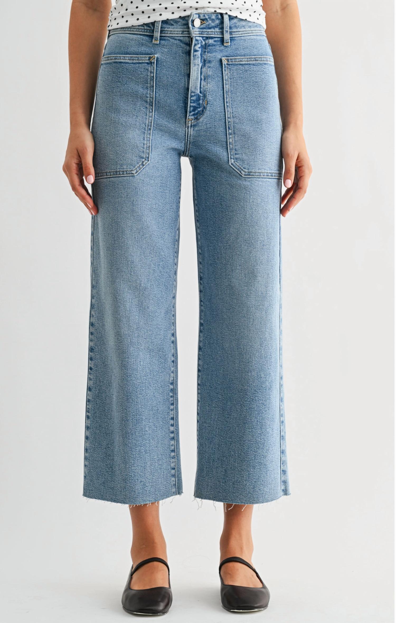 JUST BLACK DENIM Judy High Rise Utility Jean in light denim - women's jeans