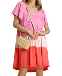 Umgee - Dip Dye Color Block Dress