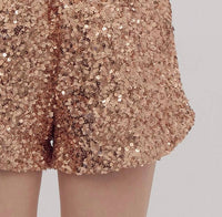 Entro - High Waisted Sequin Shorts