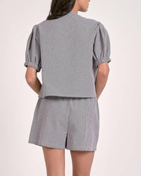 Elan - Gingham Front Tie-top