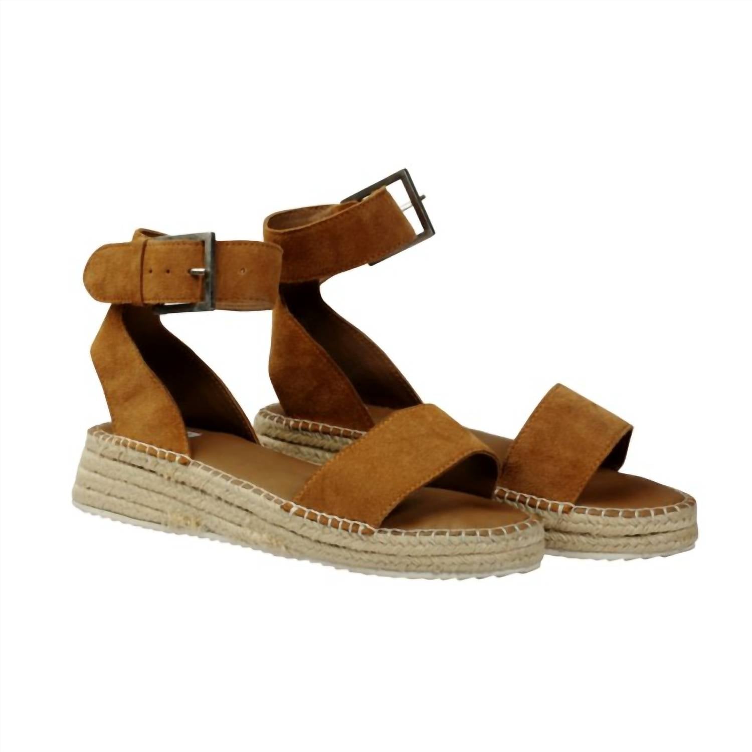 Myra Women's Mustard Wedge Sandal in brown - women's shoe - alternate view