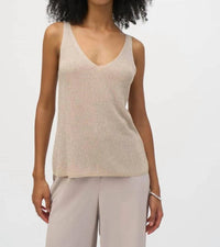 Joseph Ribkoff - Metallic Knitted Camisole With Rhinestones