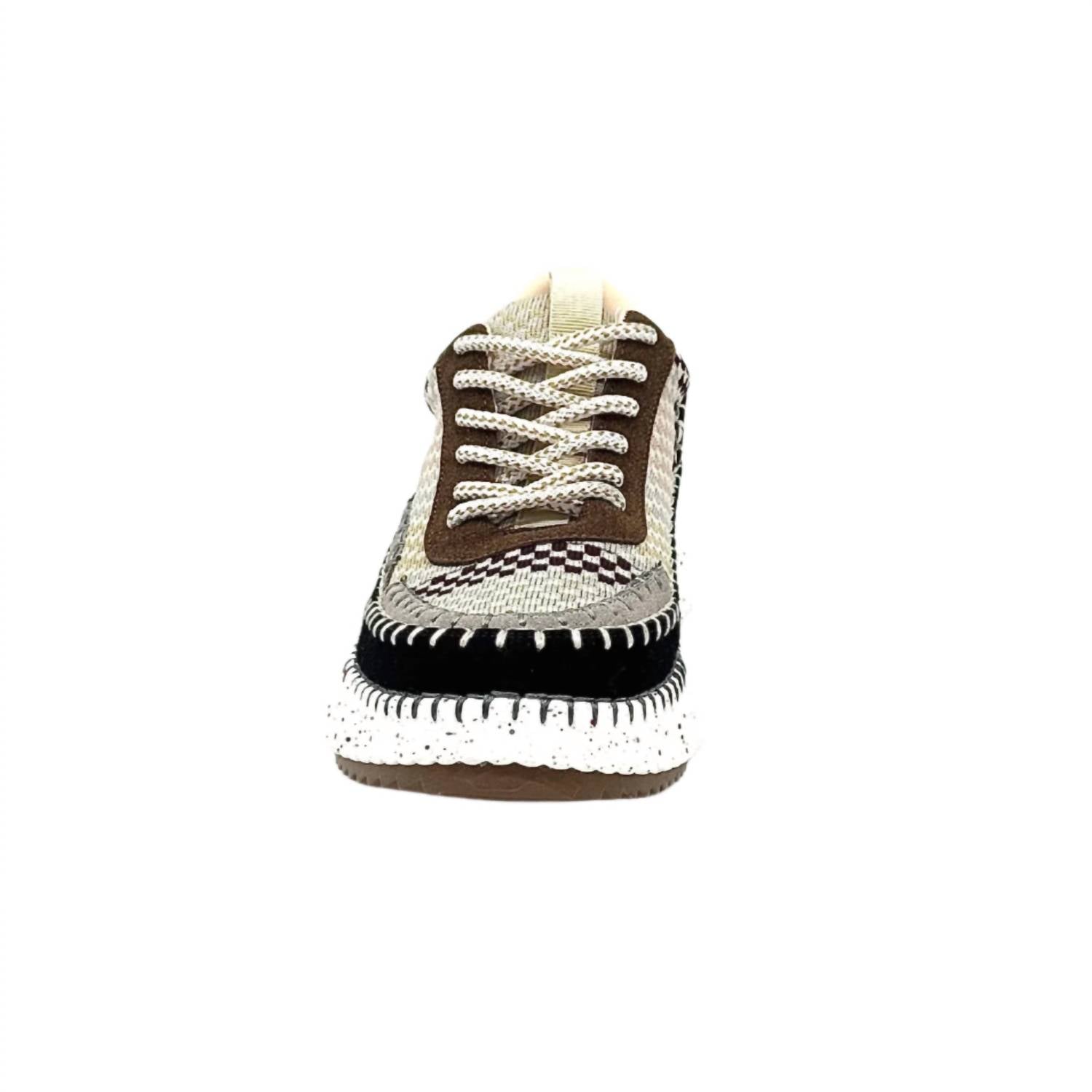 Renato Garini Women's Alexis Patchwork Sneaker in black grey brown - women's sneaker - view 4