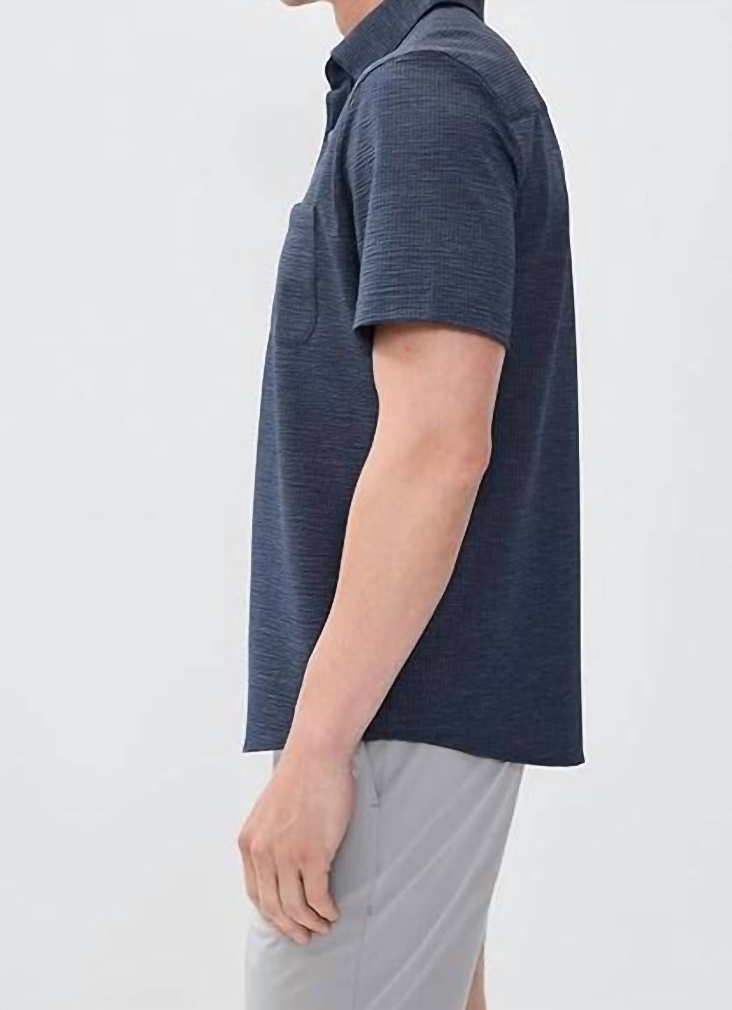 Rhone - Commuter Seersucker Camp Collar Shirt