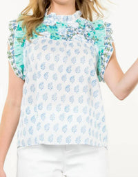 Thml - Flutter Sleeve Print Top