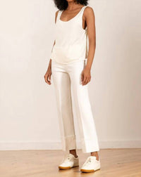 Avenue Montaigne Bonnie Straight Leg Jean in white - women's jeans