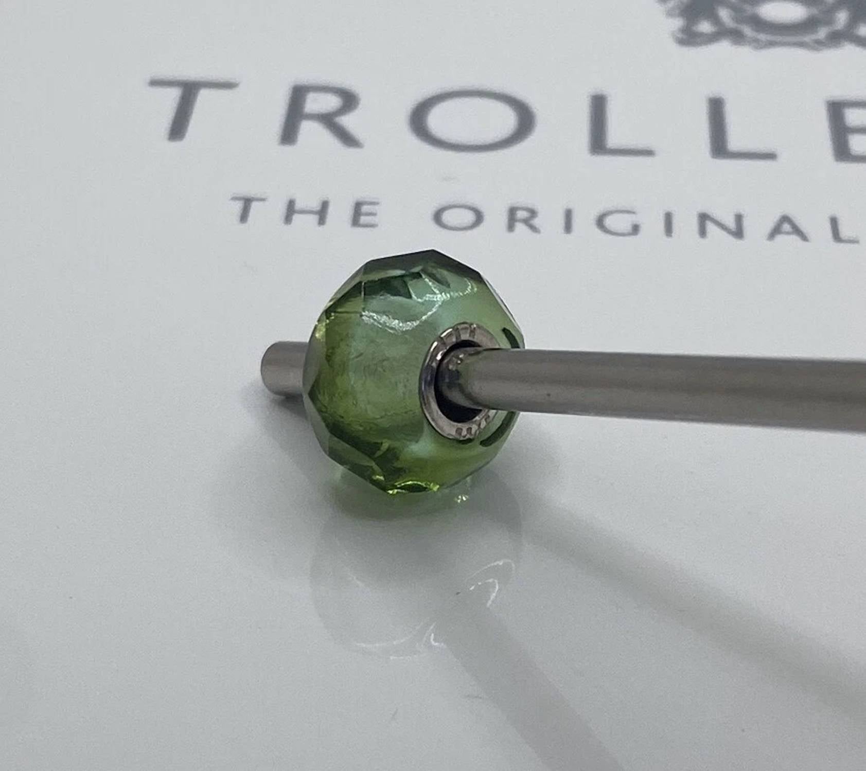 Trollbeads Women's Prism Glass Bead Charm in green - women's accessory - alternate view