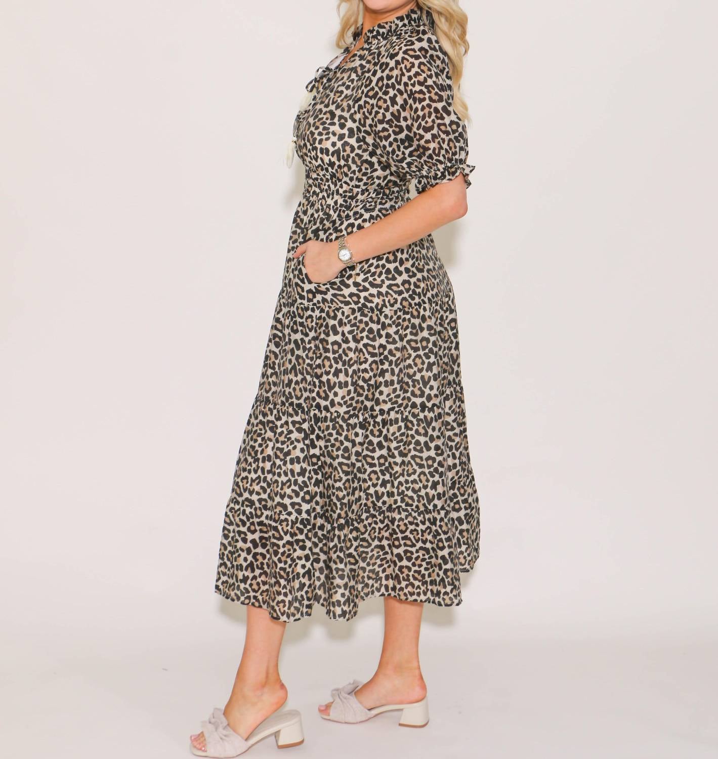 Thml - Smocked Waist Print Maxi Dress
