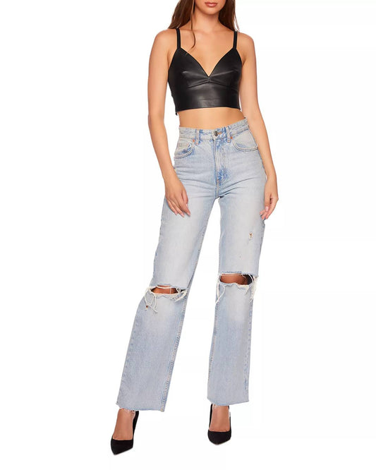 Susana Monaco - Faux Leather Bralette Top