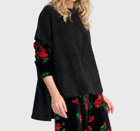 ALEMBIKA Spotlight Boucle Top in roses - women's top - detail view