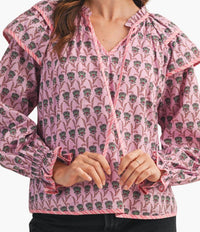 &Merci - Floral Flutter Top
