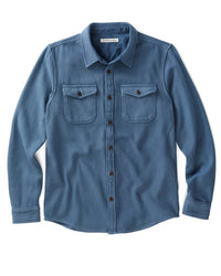 Outerknown Men's Chroma Blanket Shirt in marine - men's long sleeve top