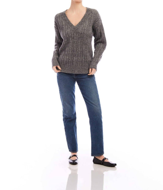 Fifteen Twenty - Deliana Oversized V-neck Sweater