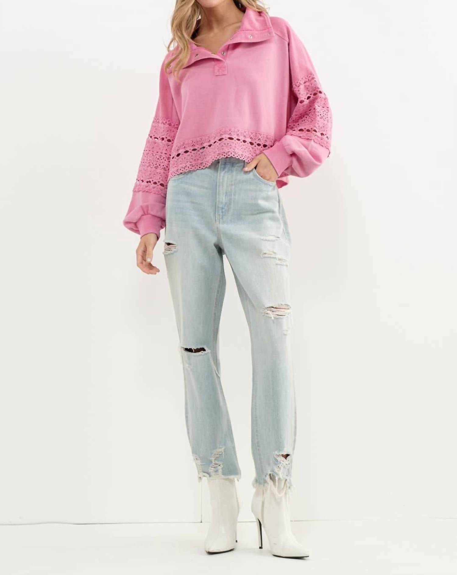 Blue B - Powerpuff Lace Pullover