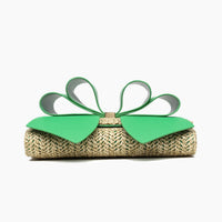 Like Dreams - Women's Bonnie Straw Wallet Bowtie Crossbody Bag