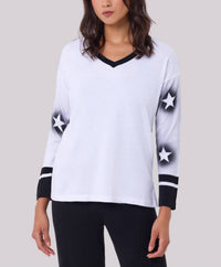 Angel Apparel - Star V-Neck Knit Top