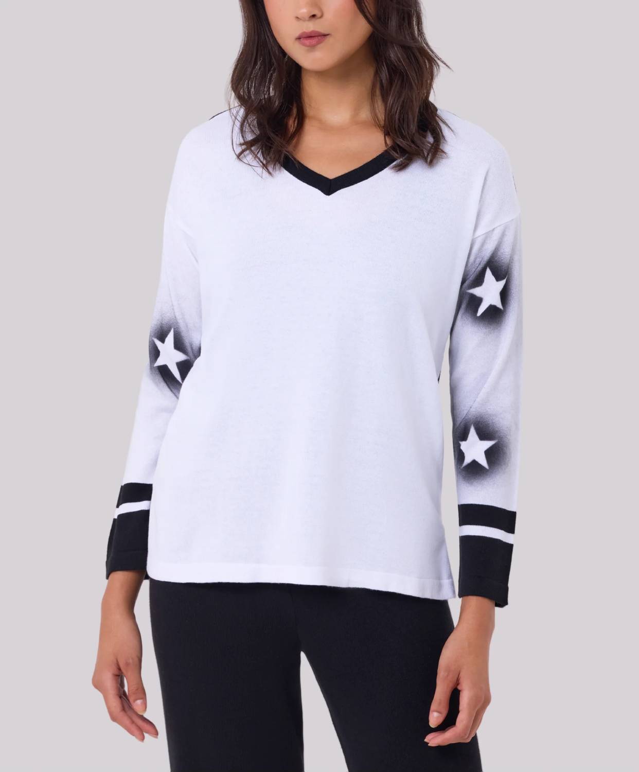 Angel Apparel - Star V-Neck Knit Top