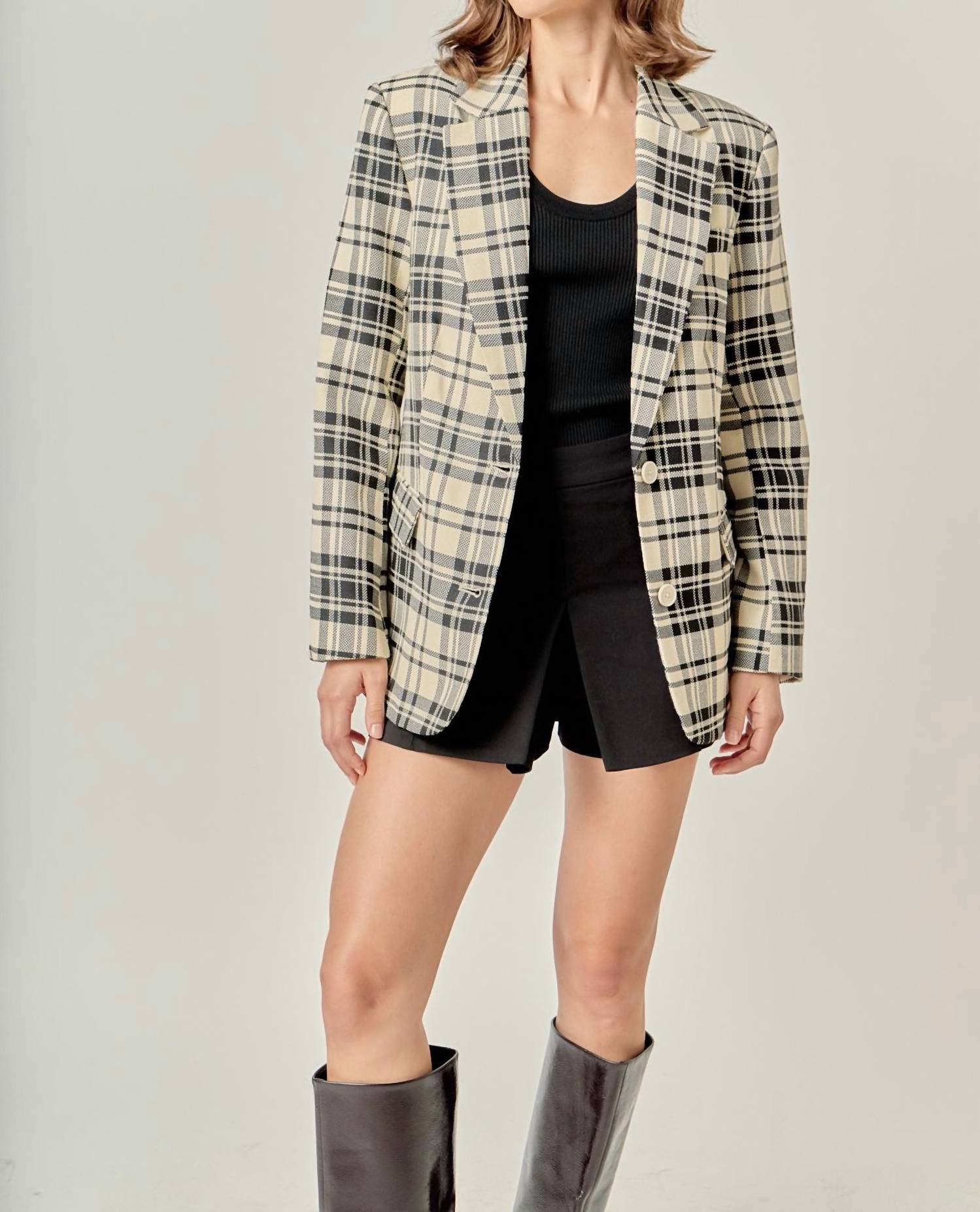 English Factory - Carrie Plaid Blazer