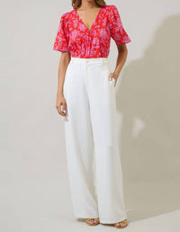 Sugarlips - Aria Floral V Neck Top