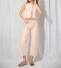 JUST BLACK DENIM Slim Barrel Jean in cream - women's jeans - detail view