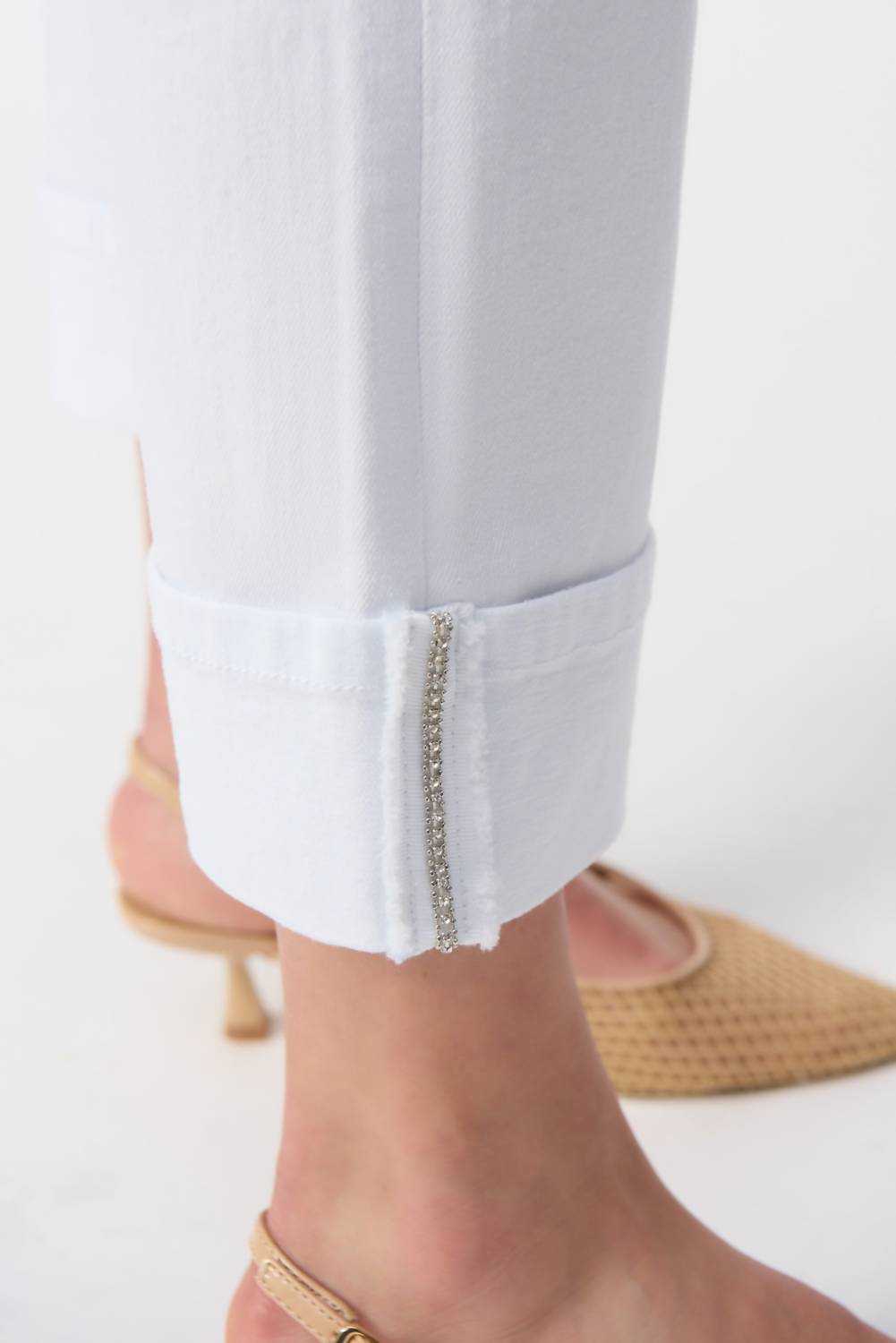 Joseph Ribkoff Slim Fit Cropped Jeans in white - women's jeans - alternate view