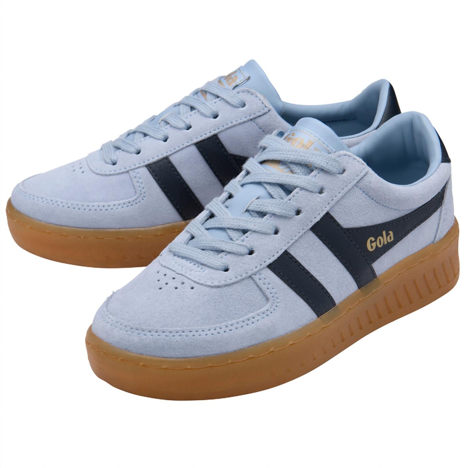 Gola Women's Grandslam Suede Sneakers in air navy gum - women's sneaker - alternate view