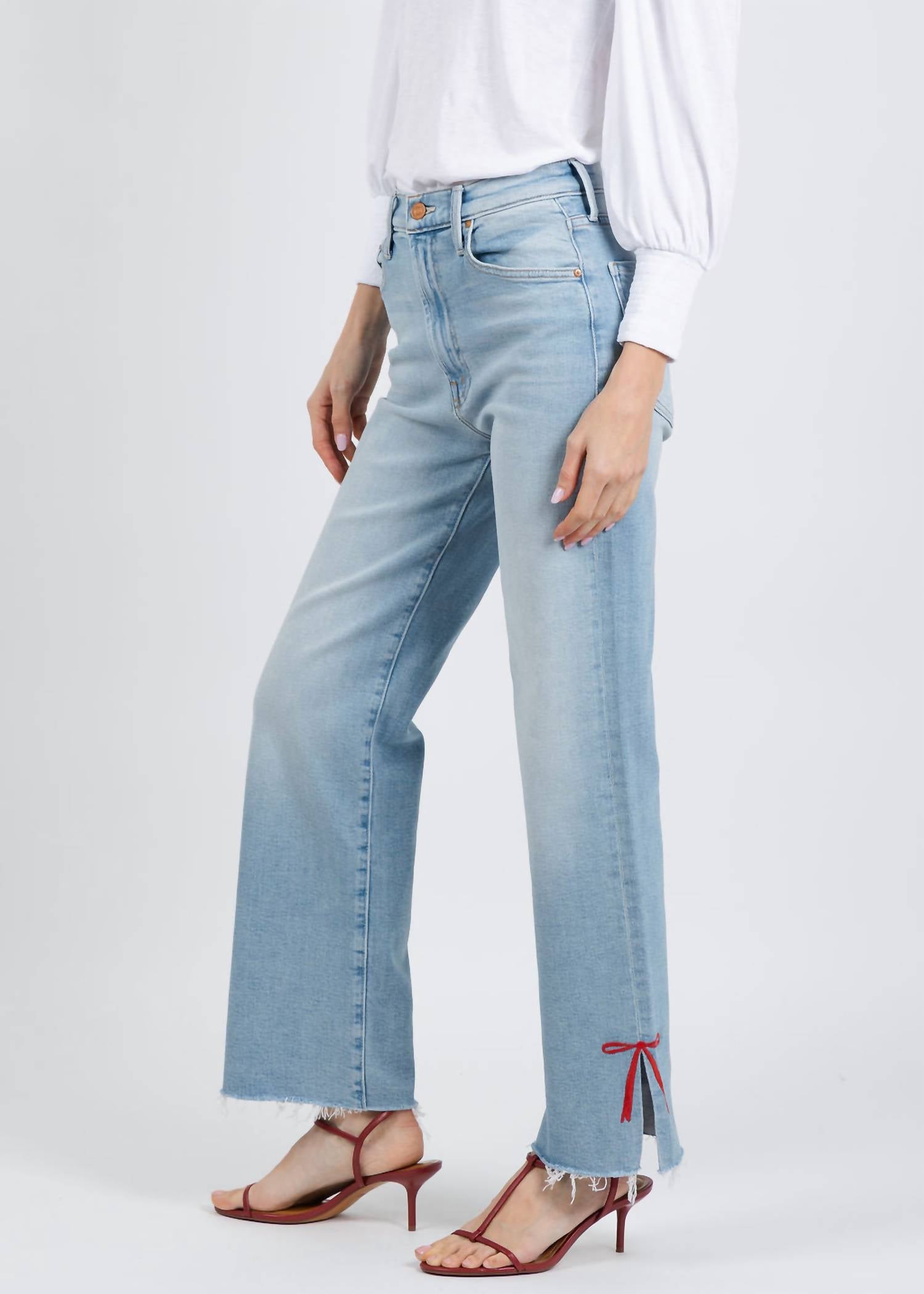 Mother - Rambler Zip Slice Hover Fray Jeans