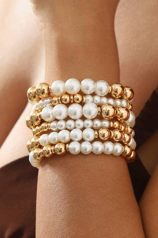 Aapparella - Pearl Beaded Bracelet Set