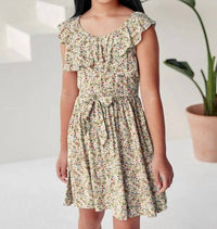 Mayoral - Girls Floral Ruffle Dress
