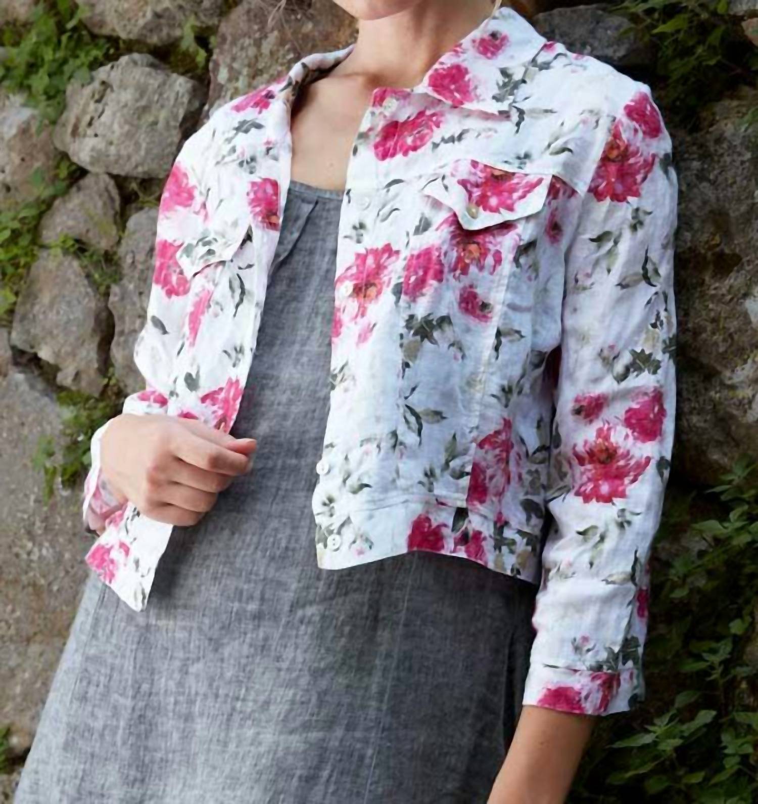 Inizio - Floral Linen Jacket