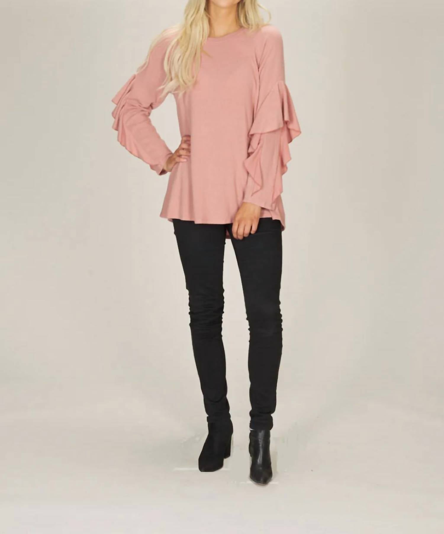 Papillon - Ruffled Long Sleeve Tunic
