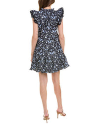 Sail To Sable - Ruffle Neck Mini Dress