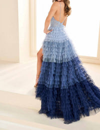 Ellie Wilde - Ombre Layered Tulle A-line Gown
