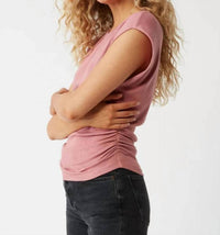 Michael Stars - Joni Crew Neck Power Shoulder Top