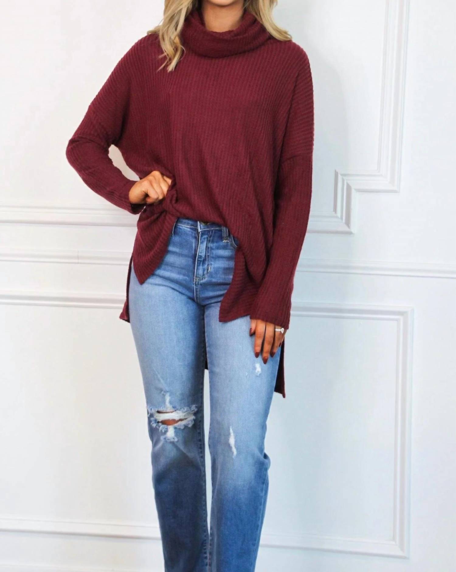 Zenana - Plain And Simple Oversized Thermal Top