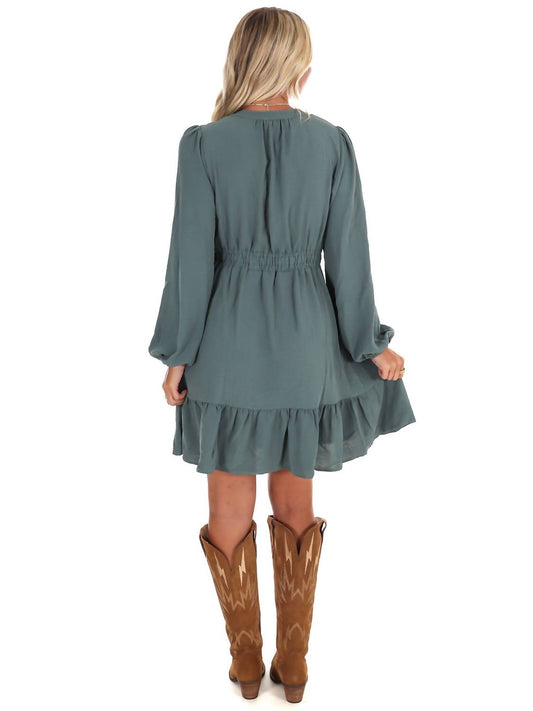 She + Sky - Crossed My Mind Long Sleeve Dress
