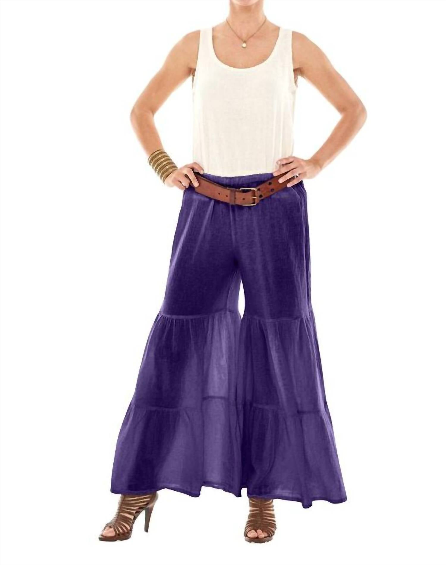 Oh My Gauze! Aloha Pant in grape - women's pants