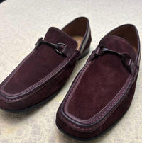 DONALD PLINER Men's Dannie02 Suede Bit Loafers in oxblood rd - men's loafer