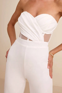 Lulus Surely Stunning Strapless Bustier Jumpsuit in ivory - women's pants - view 5