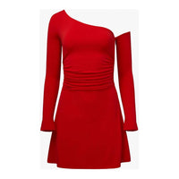 WE WORE WHAT On Shoulder Hot Tamale Mini Dress in red - women's dress - alternate view