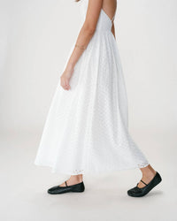 Grace & Mila - Wimala Long Flared Eyelet Dress