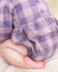 Viverano Organics - Smocked Peter Pan Gingham Romper